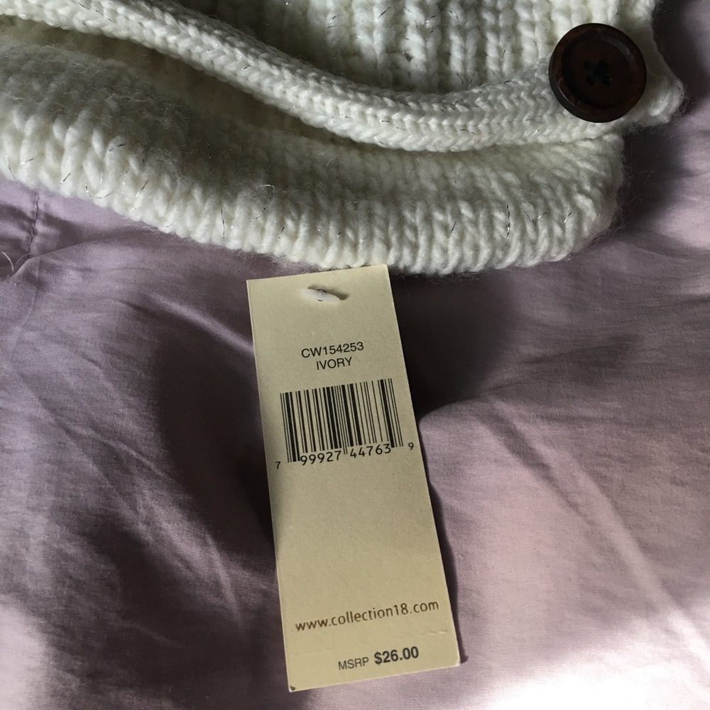 Ivory knit cap - Picture 4 of 4
